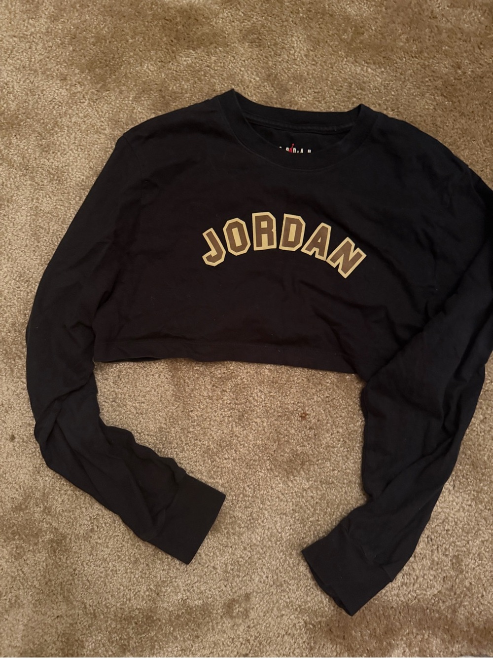 Jordan Navy Sweatshirt with Gold Accent and Red Jumpman